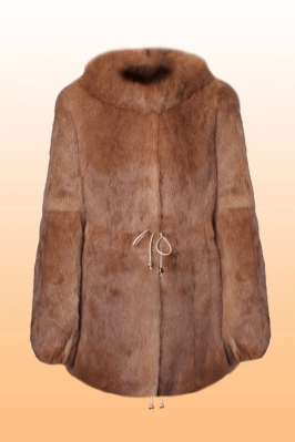 Куртка меховая из Кролика с капюшоном